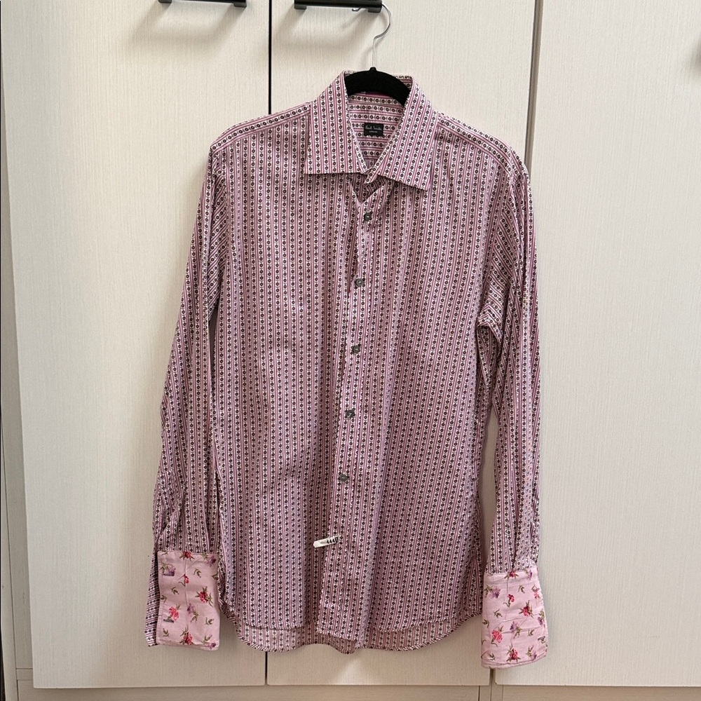 Paul Smith Pink and Black Geometric Shirt
